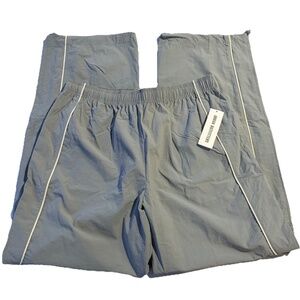 BDG Urban Outfitters Grey Parachute Pants L Y2K Baggy Nylon Toggle NWT